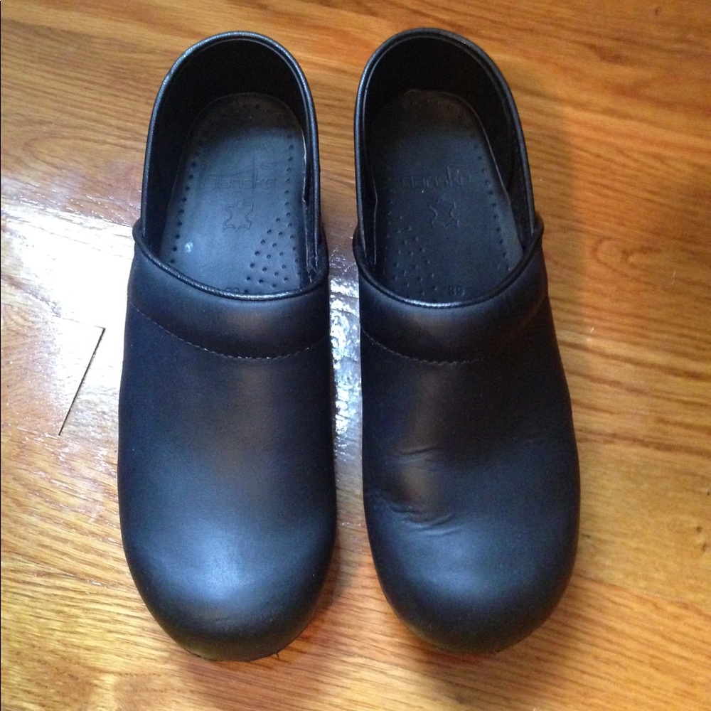 Dansko Black Oiled Clogs